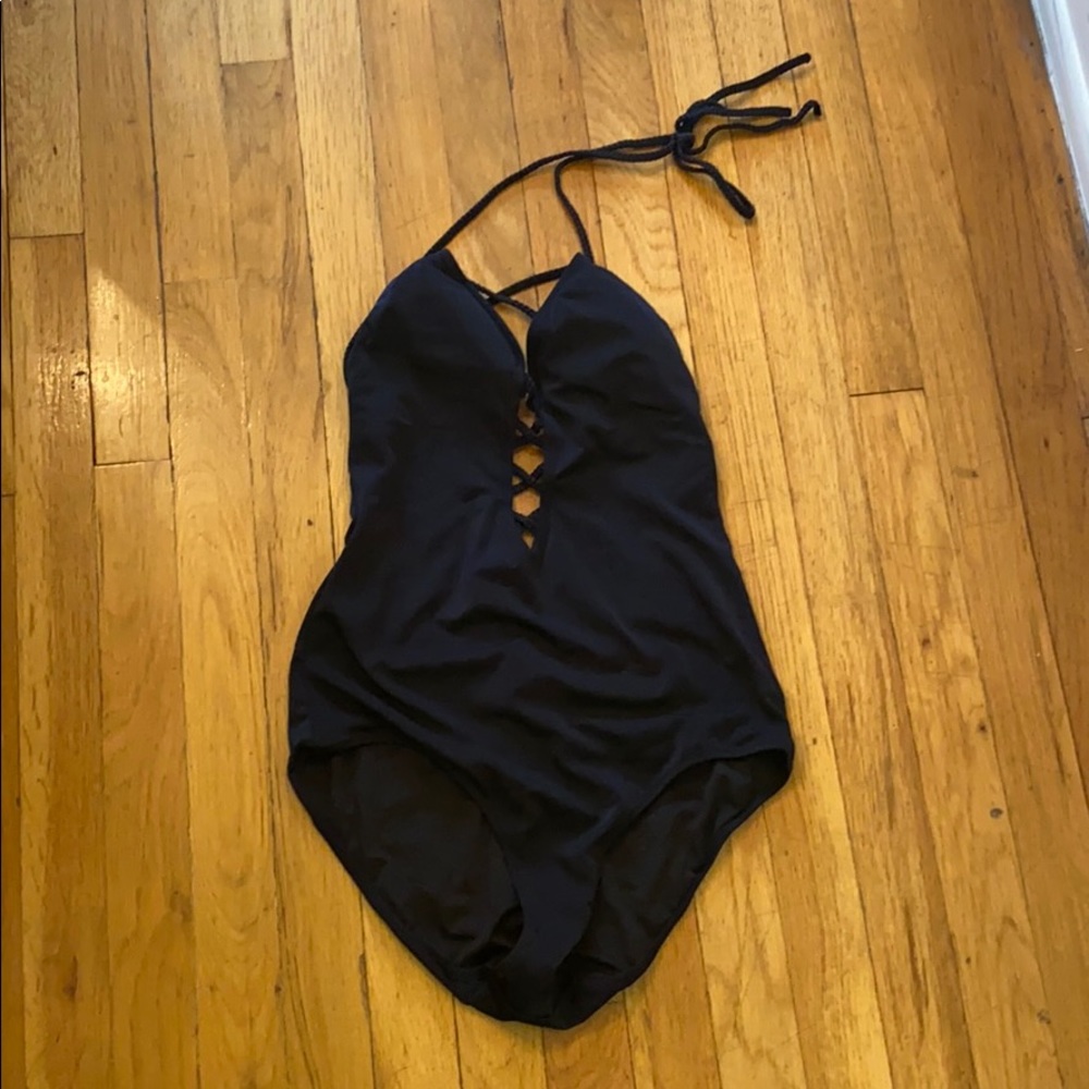 Victoria secret halter black bathing suit size m